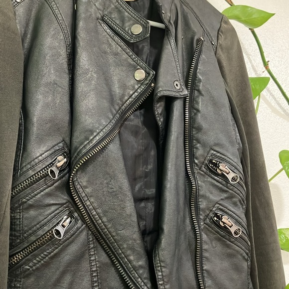 Silence + Noise Motorcycle Vegan Leather Jacket - Picture 3 of 5